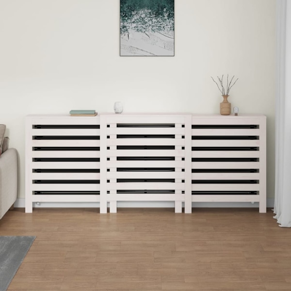 vidaXL Elementskydd vit 210x21x85 cm massiv furu White