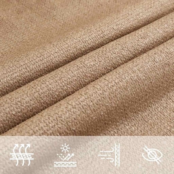 vidaXL Solsegel 160 g/m² taupe 3x4x4 m HDPE Taupe