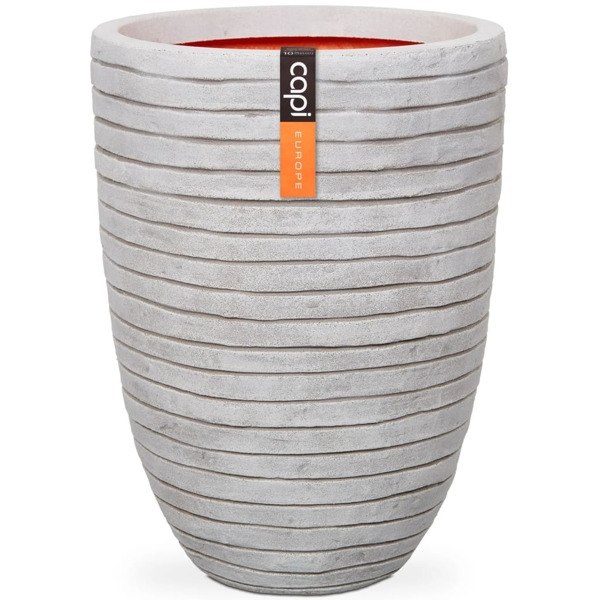 Capi Vas Nature Row elegant låg 36x47 cm elfenben KRWI782 Vit