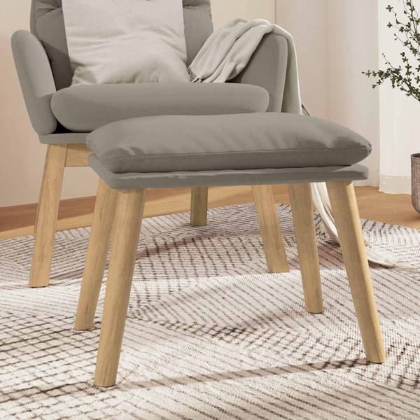 vidaXL Fotpall ljusgrå 45x29,5x35 cm sammet Grå