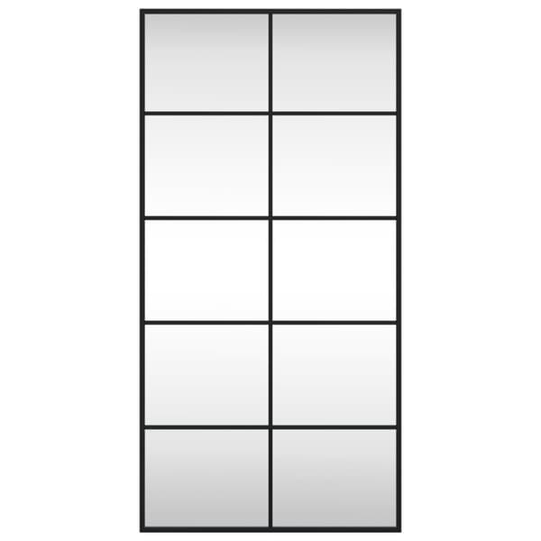 vidaXL Väggspegel svart 50x100 cm rektangulär järn art