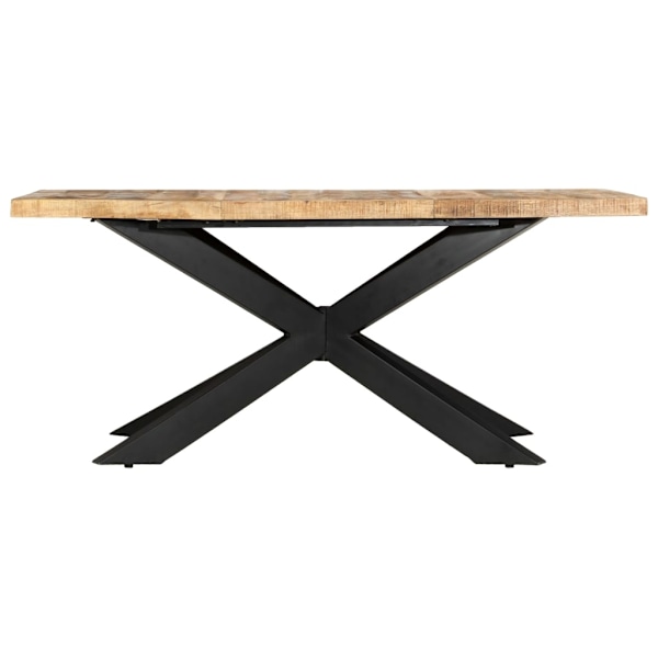 vidaXL Matbord 180x90x76 cm massivt grovt mangoträ Brun