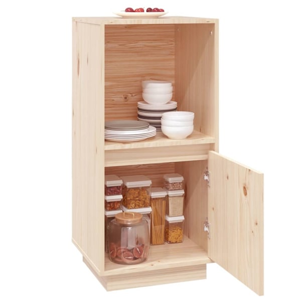 vidaXL Skänk 38x35x80 cm massiv furu Brun