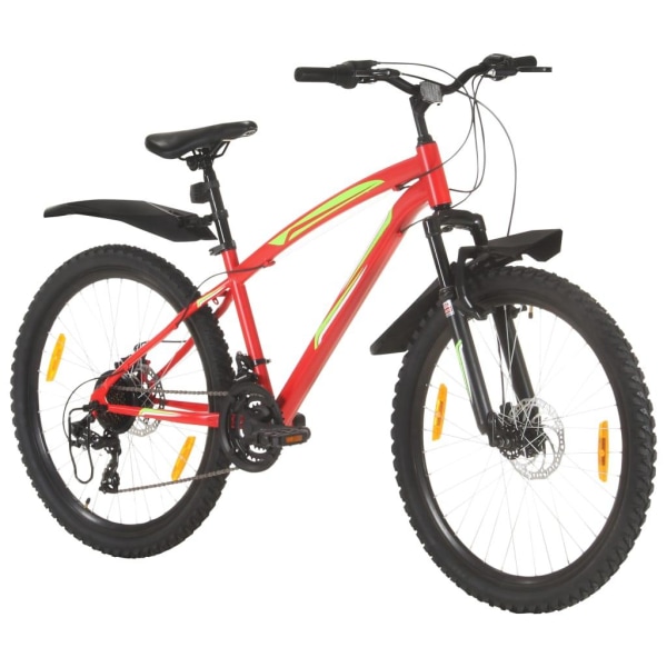 vidaXL Mountainbike 21 växlar 26-tums däck 36 cm röd Röd