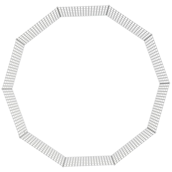 vidaXL Kaninhage 10 paneler 54x60 cm galvaniserat järn Silver