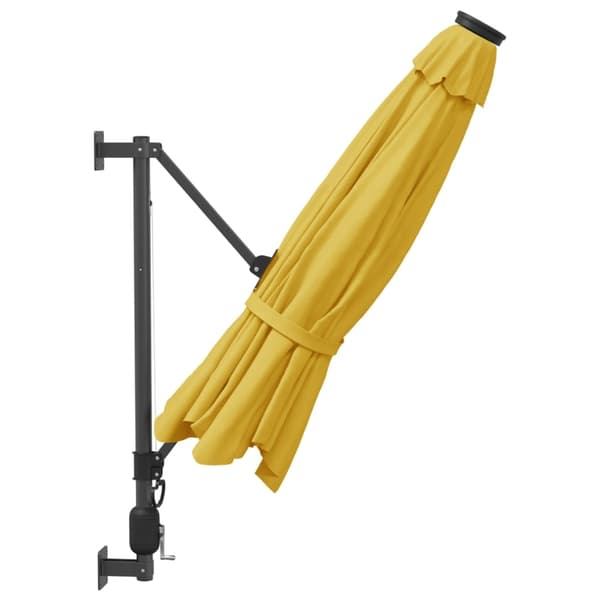 vidaXL Väggmonterat parasoll gul 290 cm Gul