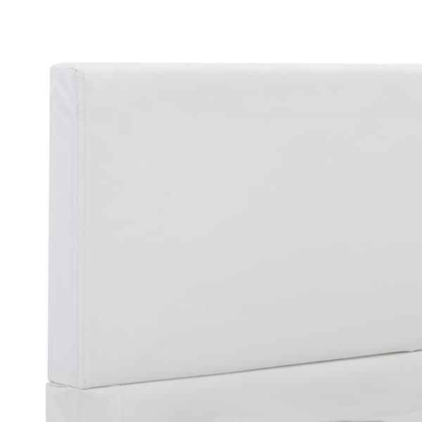 vidaXL Sängram vit konstläder 120x200 cm Vit