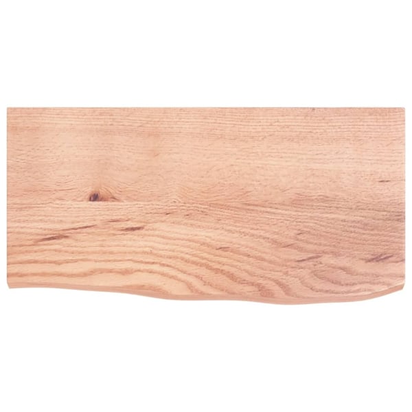 vidaXL Bänkskiva badrum ljusbrun 60x30x2 cm behandlat massivt trä Brun