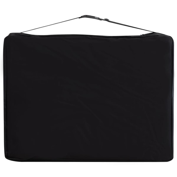 vidaXL Hopfällbar massagebänk 2 sektioner aluminium svart och be Svart