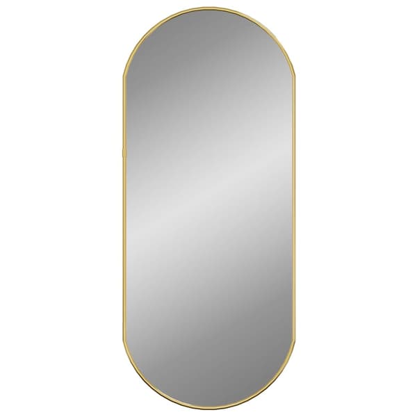 vidaXL Väggspegel guld 70x30 cm oval Guld