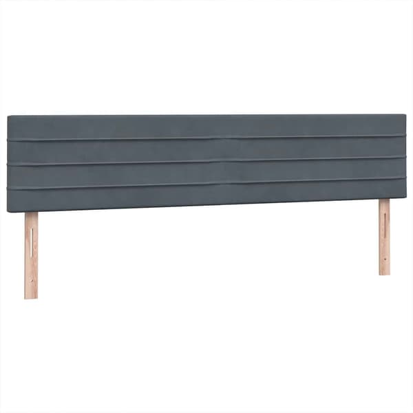vidaXL Ramsäng med madrass mörkgrå 180x210 cm sammet Grå