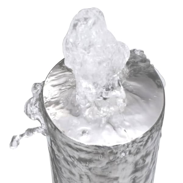 vidaXL Trädgårdsfontän silver 48x34x123 cm rostfritt stål Silver