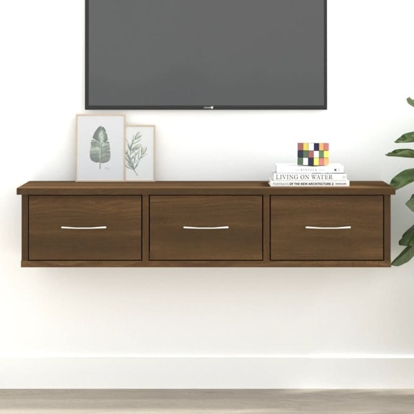 vidaXL Väggskåp brun ek 88x26x18,5 cm konstruerat trä Brun