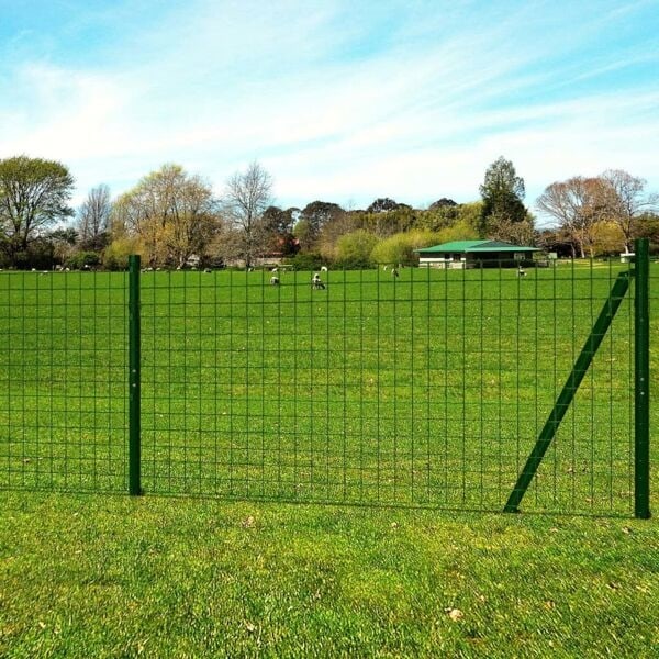 vidaXL Eurofence stål 25x1,7 m grön Grön