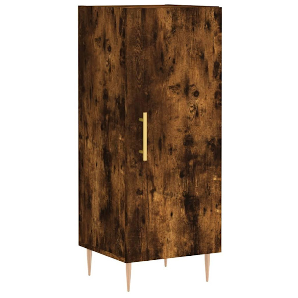 vidaXL Högskåp rökfärgad ek 34,5x34x180 cm konstruerat trä Brun