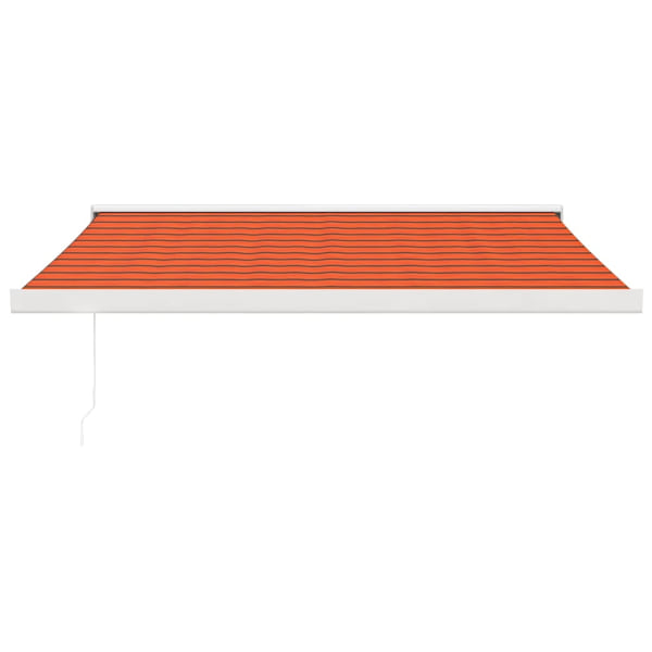 vidaXL Markis infällbar orange och brun 3x2,5 m tyg&aluminium Flerfärgsdesign