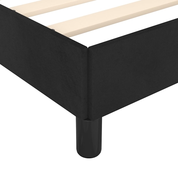 vidaXL Sängram utan madrass svart 160x200 cm sammet Svart