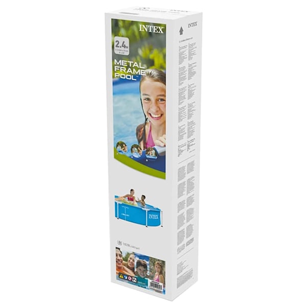 INTEX Pool Metal Frame 244x51 cm Blå