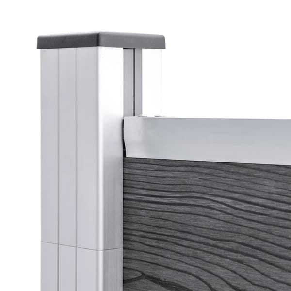 vidaXL Staketpanel WPC 872x106 cm grå grå