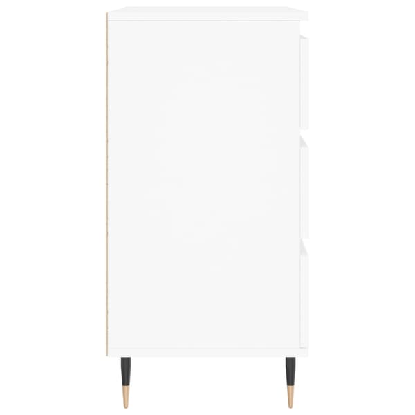 vidaXL Byrå vit 60x35x70 cm konstruerat trä Vit