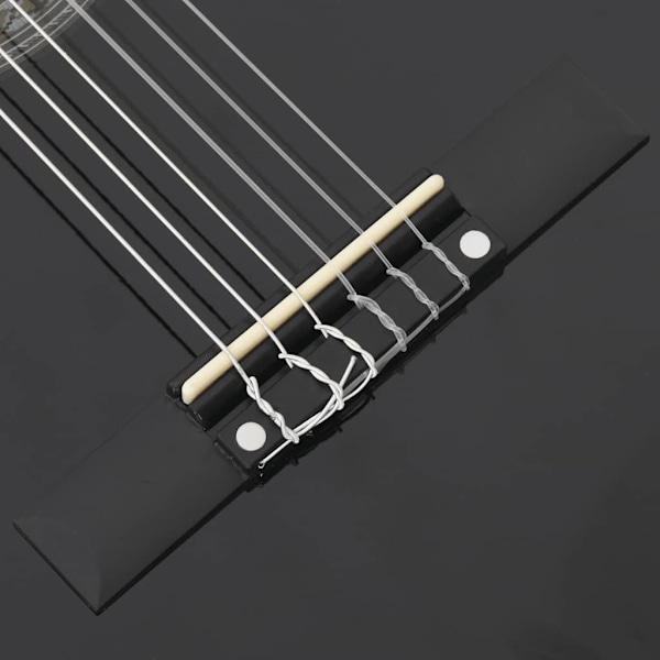 vidaXL Gitarr för nybörjare 8 delar klassisk svart 3/4 36" Svart