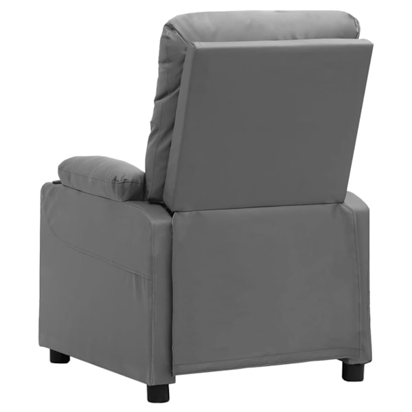 vidaXL Massagefåtölj med uppresningshjälp grå konstläder grå