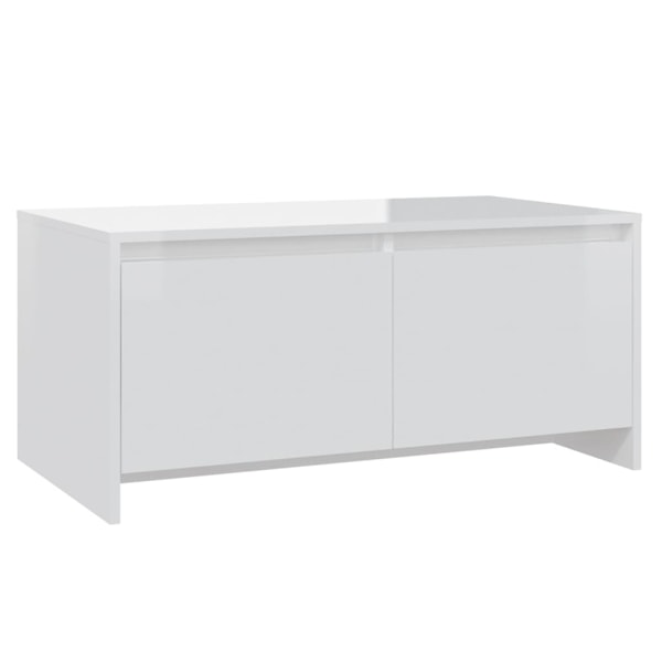 vidaXL Soffbord vit högglans 90x50x41,5 cm konstruerat trä Vit