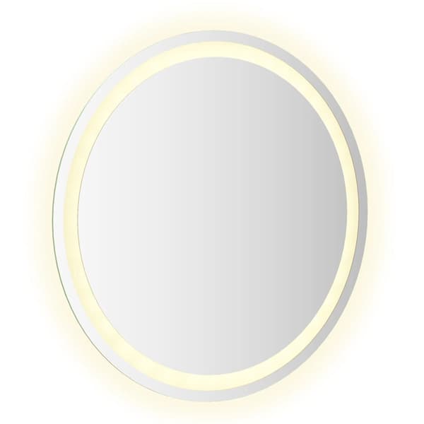 vidaXL Badrumsspegel LED 60 cm rund Transparent