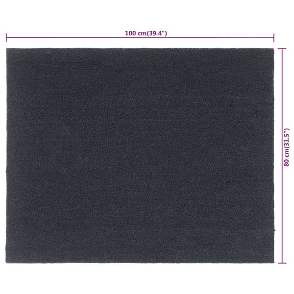 vidaXL Dörrmatta mörkgrå 80x100 cm tuftad kokos Grå