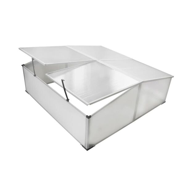 vidaXL Drivbänk med 4 lock utan golv Transparent