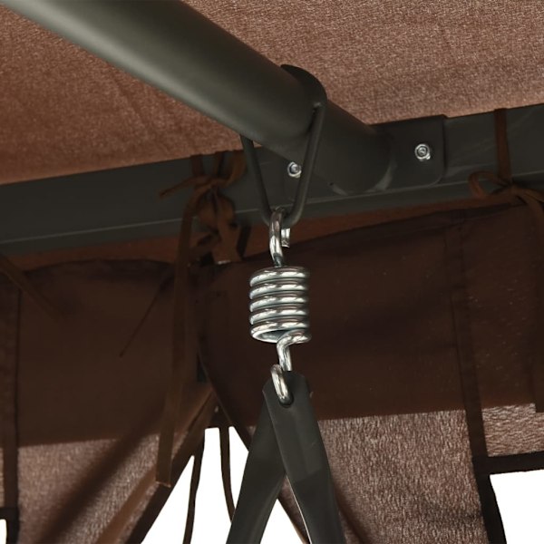 vidaXL Paviljong med hammock kaffebrun Brun