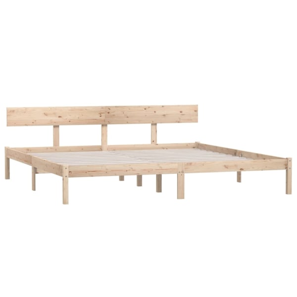 vidaXL Sängram utan madrass massivt trä 200x200cm Brun