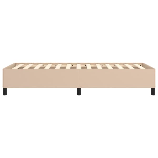 vidaXL Sängram cappuccino 90x200 cm konstläder Brun