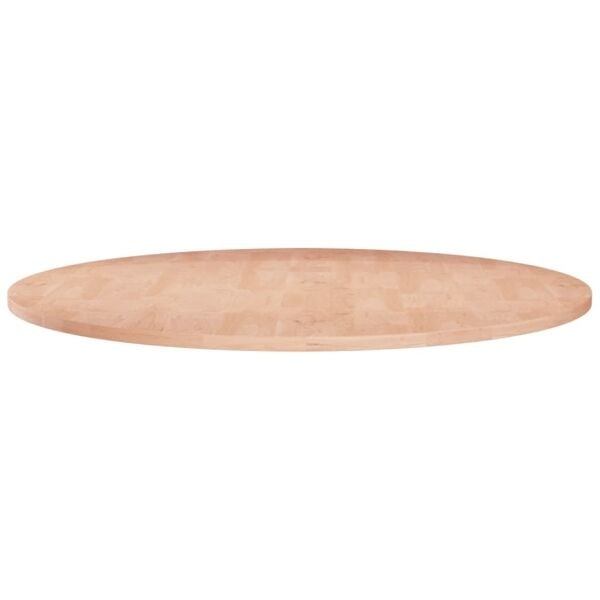 vidaXL Rund bordsskiva Ø60x1,5 cm obehandlat massiv ek Brun