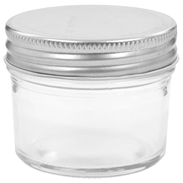 vidaXL Syltburkar i glas med silvriga lock 48 st 110 ml Silver