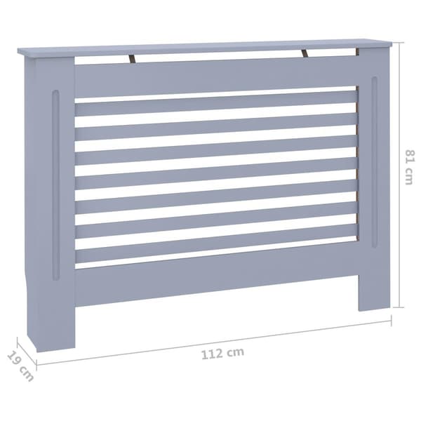 vidaXL Elementskydd antracit 112x19x81,5 cm MDF Antracit
