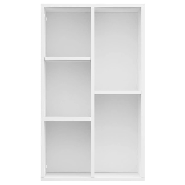 vidaXL Bokhylla/skänk vit 50x25x80 cm konstruerat trä Vit