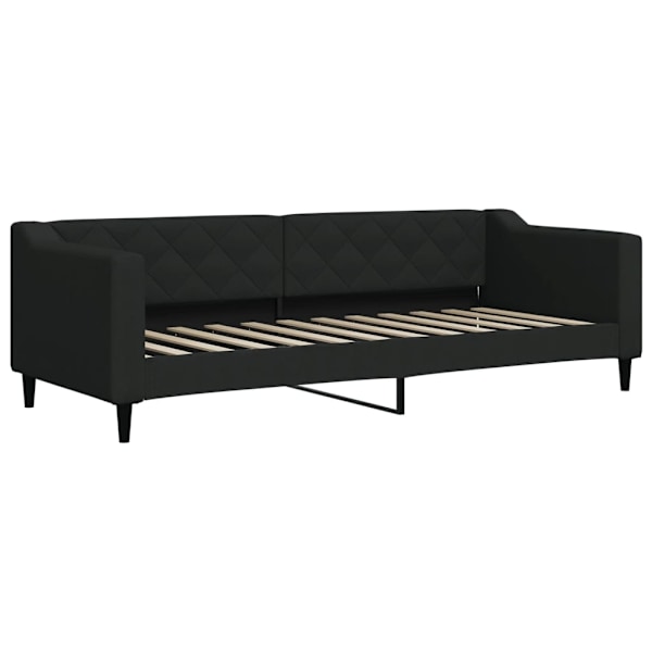 vidaXL Dagbädd utdragbar med lådor svart 80x200 cm tyg Svart