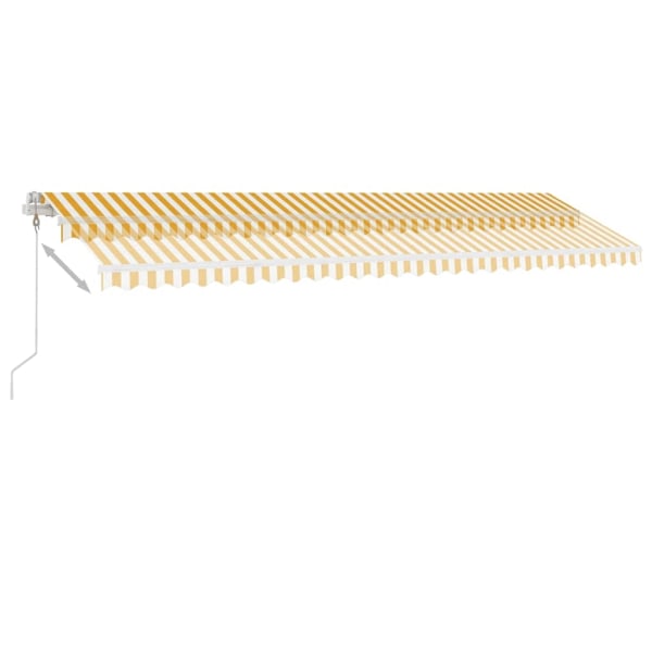 vidaXL Fristående automatisk markis 600x350 cm gul/vit Gul