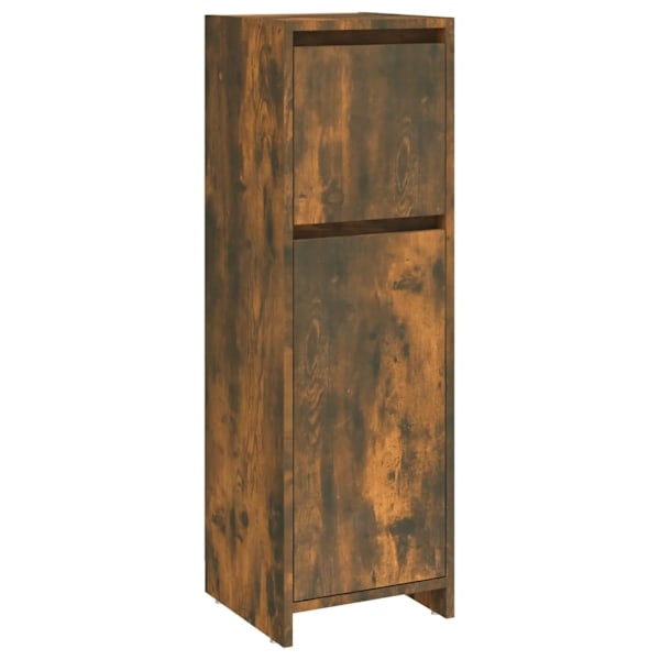 vidaXL Badrumsskåp rökfärgad ek 30x30x95 cm konstruerat trä Brun