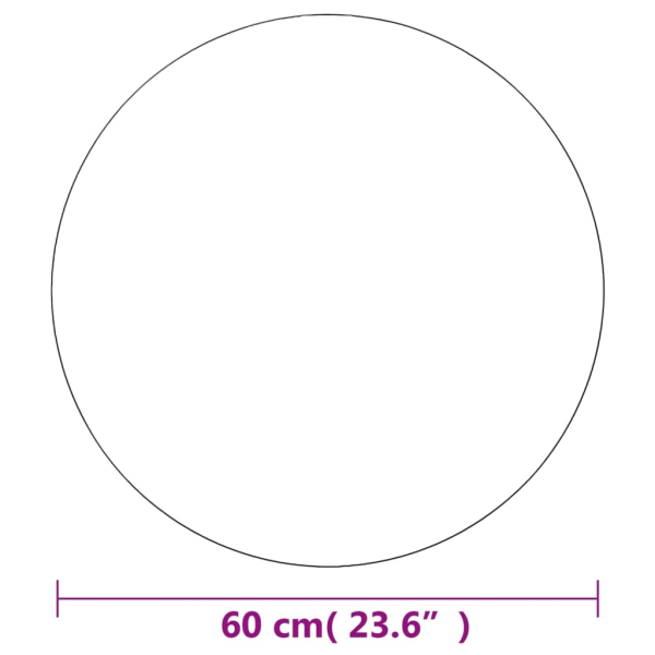 vidaXL Väggspegel rund 60 cm glas Silver