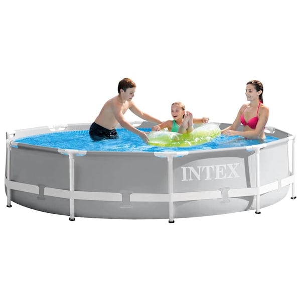 INTEX Prism Frame Premium-poolset 305x76 cm Grå
