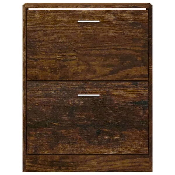 vidaXL Skoställ rökfärgad ek 59x17x81 cm konstruerat trä Brun