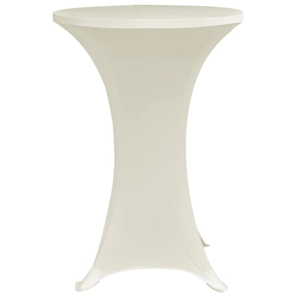 vidaXL Överdrag till ståbord Ø80 cm gräddvit stretch 4 st Creme