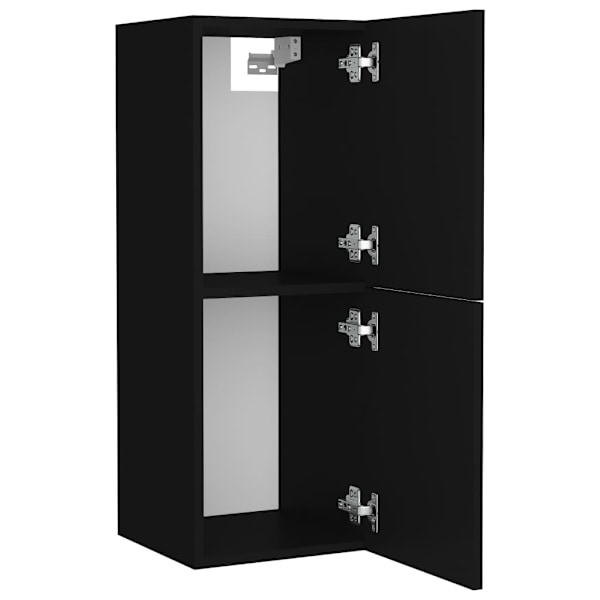 vidaXL Badrumsskåp svart 30x30x80 cm konstruerat trä Svart