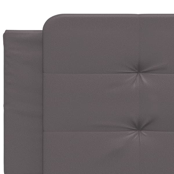 vidaXL Säng med madrass grå 200x200 cm konstläder Grå