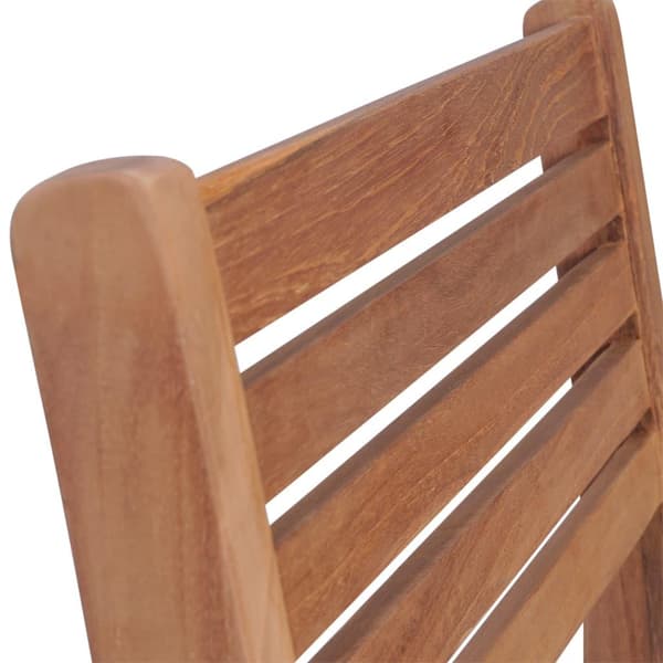 vidaXL Trädgårdsstolar grårutiga dynor 4 st massiv teak Brun