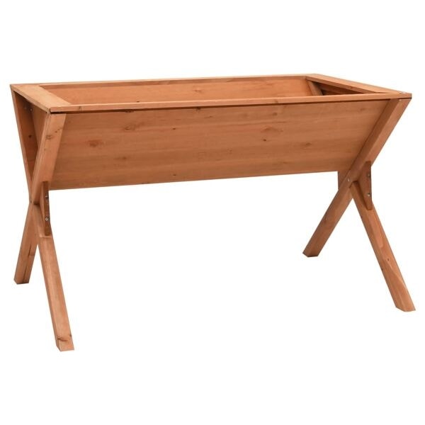 vidaXL Odlingslåda 90x55x56 cm granträ Brun