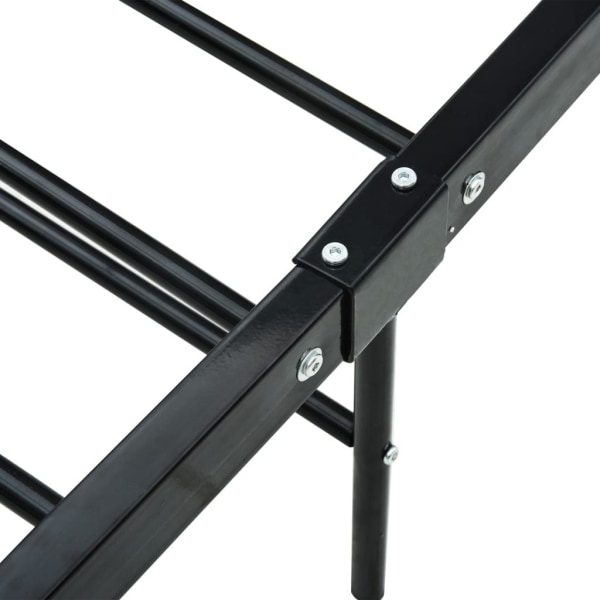 vidaXL Sängram svart metall 200x200 cm Svart