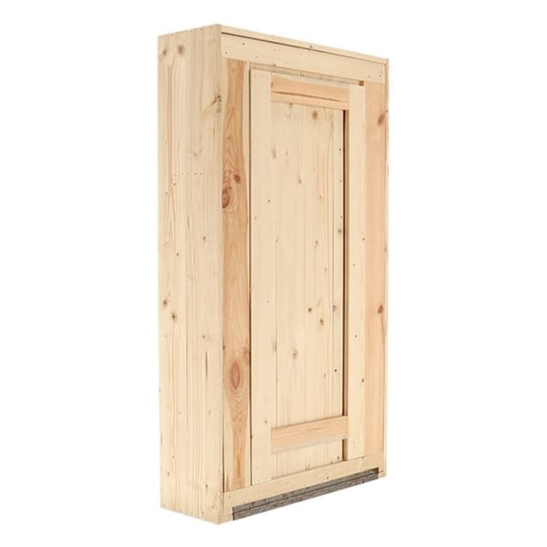 Esschert Design Väggmonterat barbord med utfällbar hylla L natur Brun